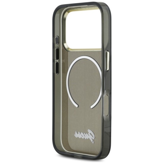 Guess IML Script Metal MagSafe Case for iPhone 17 Pro - Black Guess IML Script Metal MagSafe Case for iPhone 17 Pro - Black