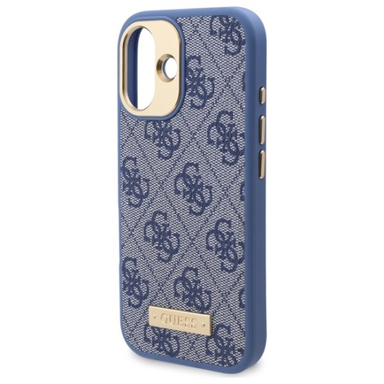 Guess 4G Logo Plate MagSafe Case for iPhone 16 Plus - Blue Guess 4G Logo Plate MagSafe Case for iPhone 16 Plus - Blue