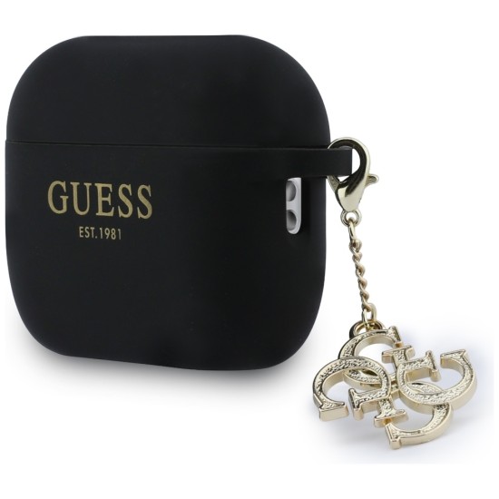 Guess Silicone 4G Charm Case for AirPods Pro 3 - Black Guess Silicone 4G Charm Case for AirPods Pro 3 - Black