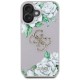 Guess Grained Roses Big 4G Logo iPhone 16 Case - Purple Guess Grained Roses Big 4G Logo iPhone 16 Case - Purple