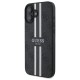 Guess 4G Printed Stripes MagSafe case for iPhone 16 - black Guess 4G Printed Stripes MagSafe case for iPhone 16 - black