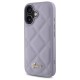Guess Quilted Metal Logo case for iPhone 16 - light purple Guess Quilted Metal Logo case for iPhone 16 - light purple