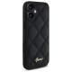 Guess Quilted Metal Logo iPhone 16 Plus Case - Black Guess Quilted Metal Logo iPhone 16 Plus Case - Black