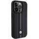BMW Leather Stamp Blue Line Case for iPhone 15 Pro Max - Black BMW Leather Stamp Blue Line Case for iPhone 15 Pro Max - Black