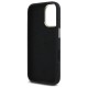 Guess Silicone Script Metal Logo &amp;amp; Frame Case for iPhone 16 - Black