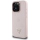 Guess Grained Hot Stamp Peony Triangle Logo MagSafe iPhone 16 Pro Case - Pink