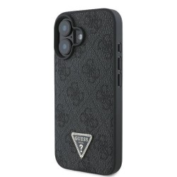 Guess Leather Metal Logo Strass Crossbody Case for iPhone 16 - Black Guess Leather Metal Logo Strass Crossbody Case for iPhone 16 - Black