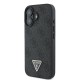 Guess Leather Metal Logo Strass Crossbody Case for iPhone 16 - Black Guess Leather Metal Logo Strass Crossbody Case for iPhone 16 - Black