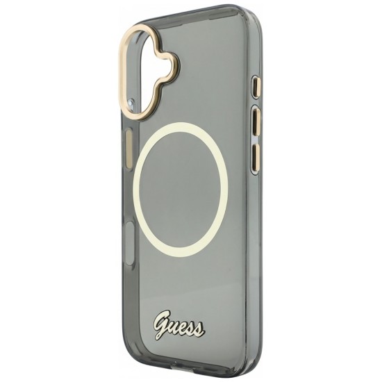 Guess IML Script Metal MagSafe Case for iPhone 17 - Black Guess IML Script Metal MagSafe Case for iPhone 17 - Black
