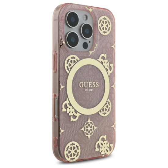 Guess IML Peony On 4G Background MagSafe Case for iPhone 16 Pro - Pink Guess IML Peony On 4G Background MagSafe Case for iPhone 16 Pro - Pink