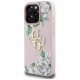 Guess Grained Roses Big 4G logo iPhone 16 Pro case - pink Guess Grained Roses Big 4G logo iPhone 16 Pro case - pink
