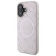 Guess Saffiano Peony Classic Logo MagSafe iPhone 16 Case - Pink Guess Saffiano Peony Classic Logo MagSafe iPhone 16 Case - Pink