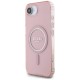 Guess IML Glitter Circle MagSafe case for iPhone 16e - pink Guess IML Glitter Circle MagSafe case for iPhone 16e - pink