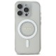 Guess IML Rhinestones MagSafe Case for iPhone 16 Pro Max - White