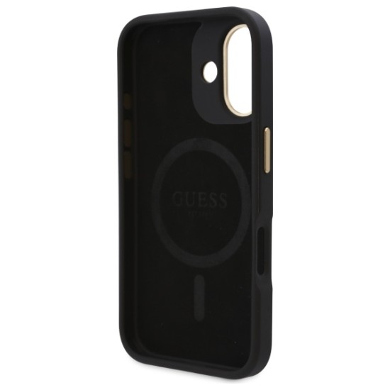 Guess 4G Logo Plate MagSafe Case for iPhone 16 Plus - Black Guess 4G Logo Plate MagSafe Case for iPhone 16 Plus - Black