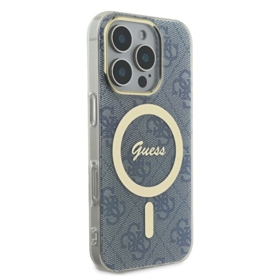 Guess IML 4G MagSafe Case for iPhone 16 Pro Max - Blue Guess IML 4G MagSafe Case for iPhone 16 Pro Max - Blue