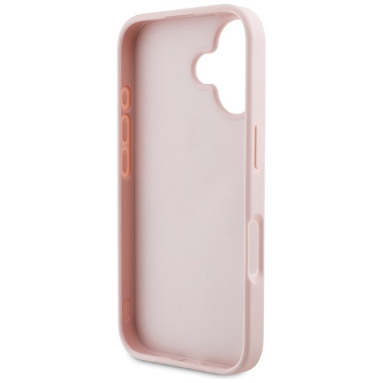 Guess Grained Roses Big 4G logo iPhone 16 case - pink Guess Grained Roses Big 4G logo iPhone 16 case - pink