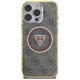 Guess IML Metal Glitter 4G Circle Triangle MagSafe Case for iPhone 16 Pro - Brown Guess IML Metal Glitter 4G Circle Triangle MagSafe Case for iPhone 16 Pro - Brown