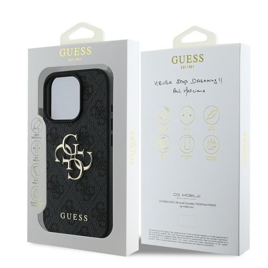 Guess 4G Big Logo Case for iPhone 16 Pro - Black Guess 4G Big Logo Case for iPhone 16 Pro - Black