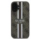 Guess 4G Printed Stripes MagSafe iPhone 16 Plus Case - Brown Guess 4G Printed Stripes MagSafe iPhone 16 Plus Case - Brown