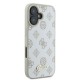 Guess Peony Script Logo MagSafe iPhone 16 Case - White Guess Peony Script Logo MagSafe iPhone 16 Case - White