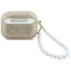 Guess Glitter Pearl Strap Case for AirPods Pro 3 - Gold Guess Glitter Pearl Strap Case for AirPods Pro 3 - Gold