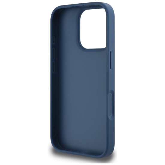 Guess Grained Roses Big 4G logo case for iPhone 16 Pro - blue Guess Grained Roses Big 4G logo case for iPhone 16 Pro - blue