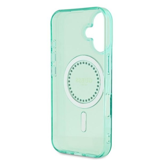 Guess IML Rhinestones MagSafe iPhone 16 Plus Case - Green Guess IML Rhinestones MagSafe iPhone 16 Plus Case - Green