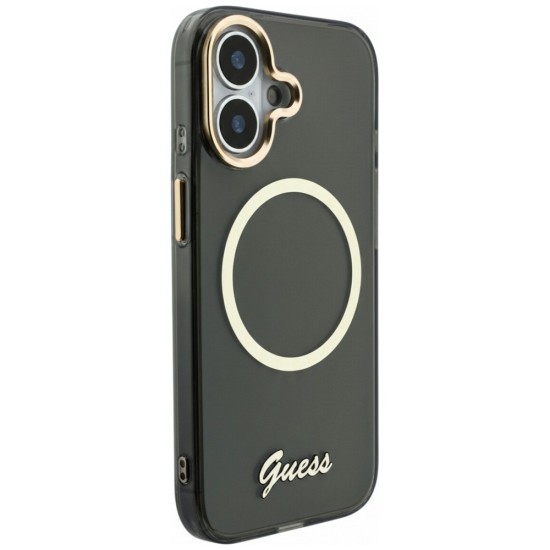 Guess IML Script Metal MagSafe Case for iPhone 17 - Black Guess IML Script Metal MagSafe Case for iPhone 17 - Black