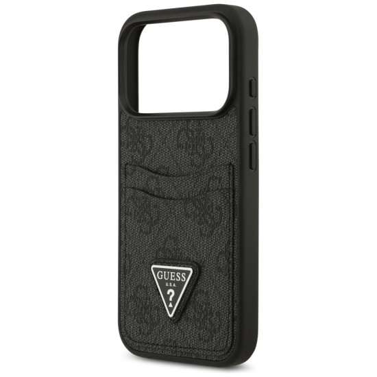 Guess 4G nauble Card Triangle case for iPhone 17 Pro - black Guess 4G nauble Card Triangle case for iPhone 17 Pro - black