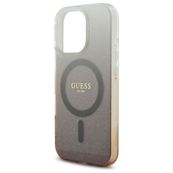 Guess IML Glitter Gradient MagSafe iPhone 16 Pro Case - Brown Guess IML Glitter Gradient MagSafe iPhone 16 Pro Case - Brown