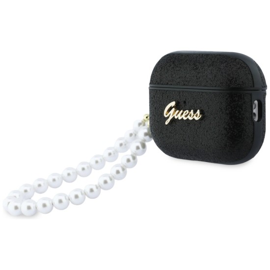 Guess Glitter Pearl Strap Case for AirPods Pro 3 - Black Guess Glitter Pearl Strap Case for AirPods Pro 3 - Black