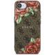 Guess 4G Flowers Print MagSafe case for iPhone 16e - brown Guess 4G Flowers Print MagSafe case for iPhone 16e - brown