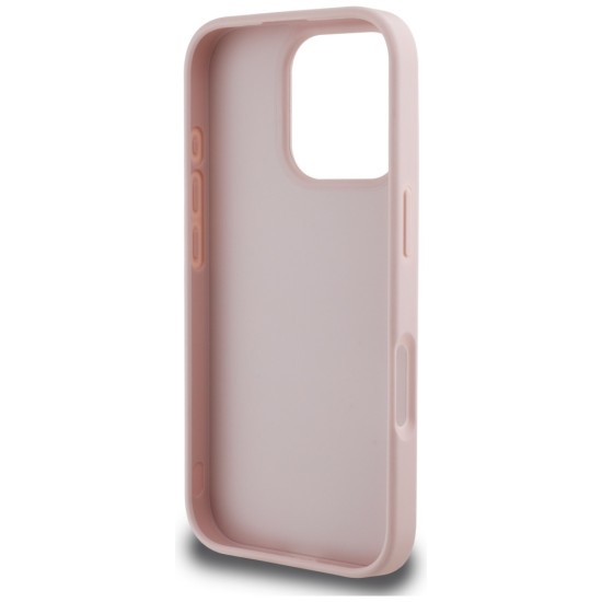 Guess Grained Big 4G Logo Small Classic Logo Case for iPhone 16 Pro - Pink Guess Grained Big 4G Logo Small Classic Logo Case for iPhone 16 Pro - Pink