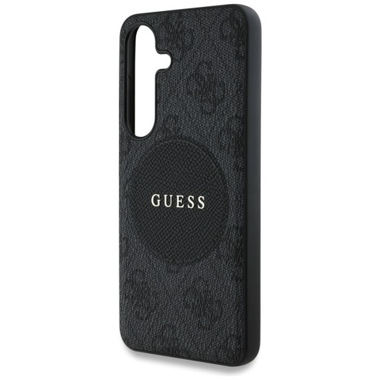 Guess 4G Round Patch Classic Logo MagSafe case for Samsung Galaxy S25 black Guess 4G Round Patch Classic Logo MagSafe case for Samsung Galaxy S25 black