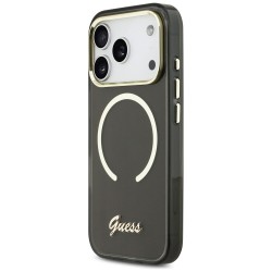 Guess IML Script Metal MagSafe Case for iPhone 17 Pro Max - Black Guess IML Script Metal MagSafe Case for iPhone 17 Pro Max - Black