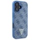 Guess Leather Metal Logo Strass Crossbody Case for iPhone 16 - Blue Guess Leather Metal Logo Strass Crossbody Case for iPhone 16 - Blue