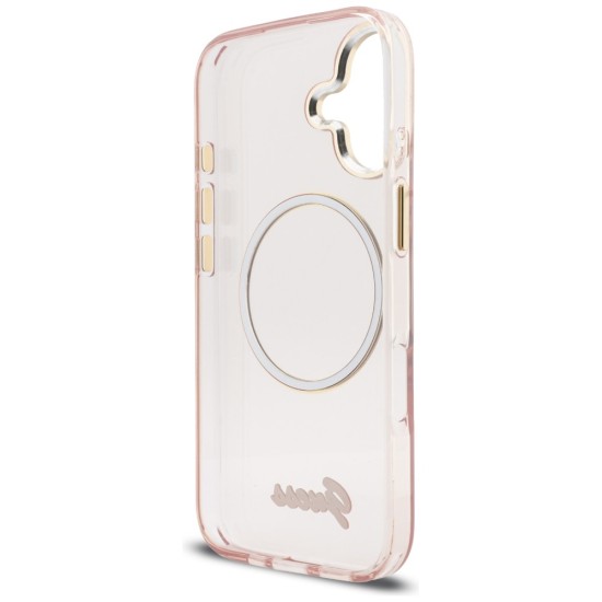 Guess IML Script Metal MagSafe Case for iPhone 17 - Pink Guess IML Script Metal MagSafe Case for iPhone 17 - Pink