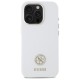 Guess Silicone Logo Strass 4G Case for iPhone 16 Pro - White Guess Silicone Logo Strass 4G Case for iPhone 16 Pro - White