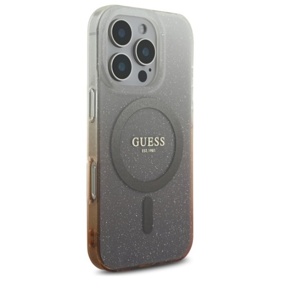 Guess IML Glitter Gradient MagSafe iPhone 16 Pro Case - Brown Guess IML Glitter Gradient MagSafe iPhone 16 Pro Case - Brown