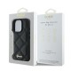 Guess Quilted Metal Logo iPhone 16 Pro Case - Black Guess Quilted Metal Logo iPhone 16 Pro Case - Black