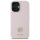 Guess Silicone Logo Strass 4G case for iPhone 16 - light pink Guess Silicone Logo Strass 4G case for iPhone 16 - light pink
