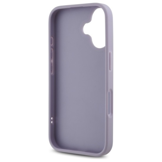Guess Quilted Metal Logo case for iPhone 16 - light purple Guess Quilted Metal Logo case for iPhone 16 - light purple