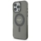 Guess IML Rhinestones MagSafe Case for iPhone 16 Pro Max - Black