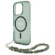 Guess IML Glitter With Pearl Strap MagSafe case for iPhone 16 Pro Max - green Guess IML Glitter With Pearl Strap MagSafe case for iPhone 16 Pro Max - green