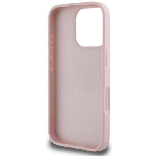 Guess Grained Roses Big 4G logo iPhone 16 Pro case - pink Guess Grained Roses Big 4G logo iPhone 16 Pro case - pink