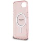 Guess IML Glitter Circle MagSafe case for iPhone 16e - pink Guess IML Glitter Circle MagSafe case for iPhone 16e - pink
