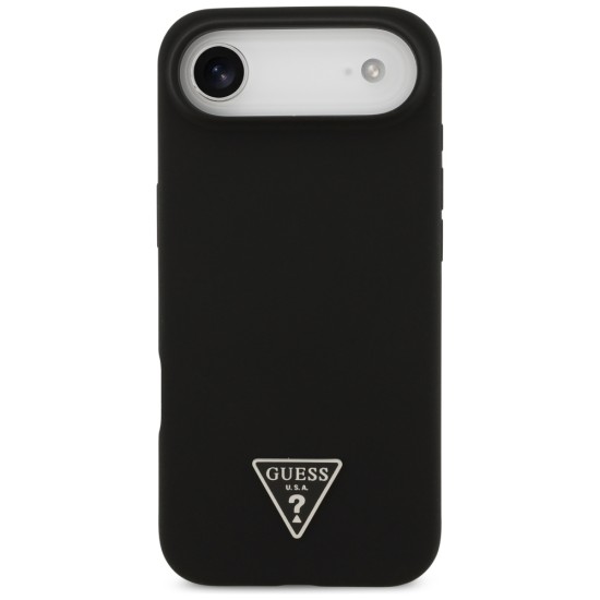 Guess Silicone Triangle Logo MagSafe Case for iPhone 17 Air - Black