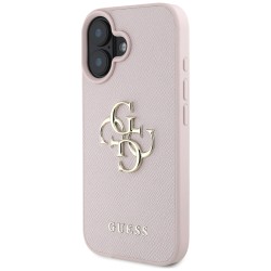 Guess Grained Big 4G Logo Small Classic Logo case for iPhone 16 - pink Guess Grained Big 4G Logo Small Classic Logo case for iPhone 16 - pink