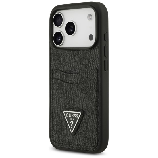 Guess 4G nauble Card Triangle case for iPhone 17 Pro - black Guess 4G nauble Card Triangle case for iPhone 17 Pro - black
